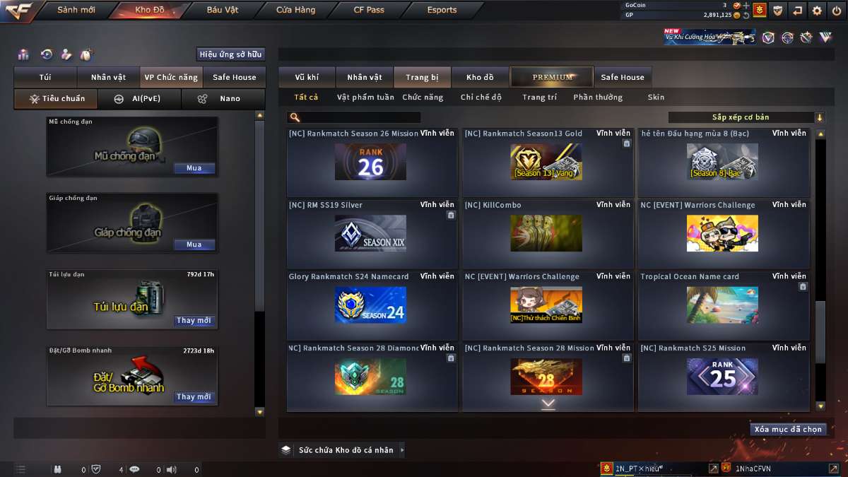 shop acc cf uy tin gia re